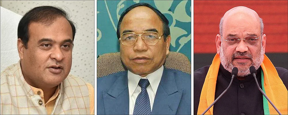 ஹிமந்தா பிஸ்வா சர்மா, சோரம் தங்கா, அமித் ஷா