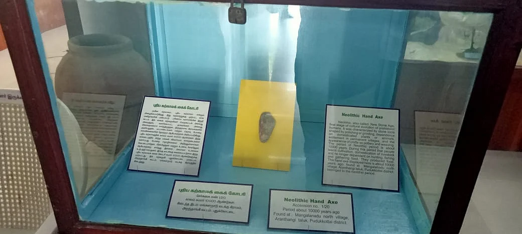 அருங்காட்சியகத்தில் கற்கோடாரி