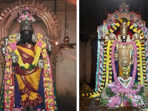 அம்பாளுக்குத் திருப்பதி வேங்கடபதி அலங்காரம்... ஆண்டுதோறும் திருக்கோடிக்காவலில் அரங்கேறும் அதிசயம்!