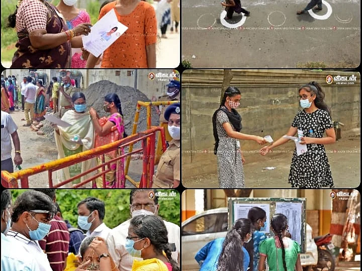 நீட் தேர்வு : தமிழகம், புதுச்சேரி தேர்வு மையங்களின் பரபரப்பான தருணங்கள்! #VikatanPhotoStory
