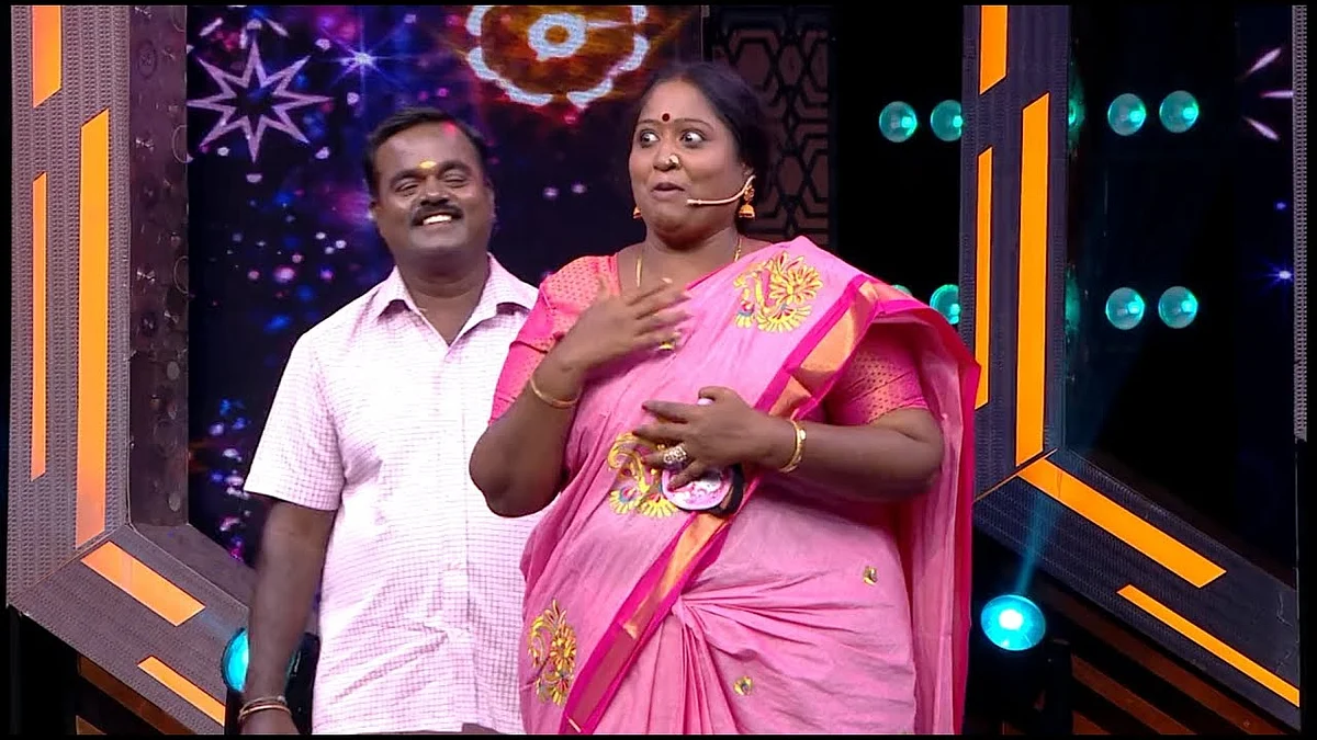 'மிஸ்டர் அண்டு மிஸஸ் சின்னத்திரை' நிகழ்ச்சியில் கணவருடன் தீபா...
