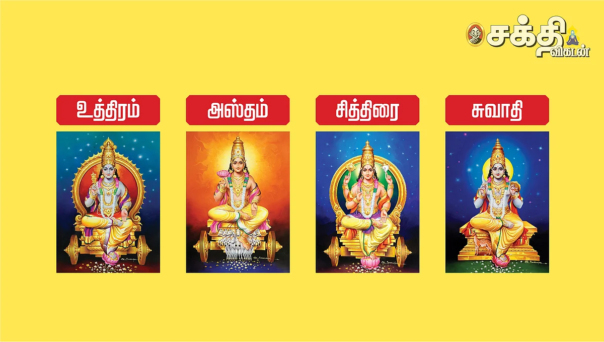 குருப்பெயர்ச்சி
நட்சத்திர பலன்கள்
உத்திரம், அஸ்தம், சித்திரை, சுவாதி