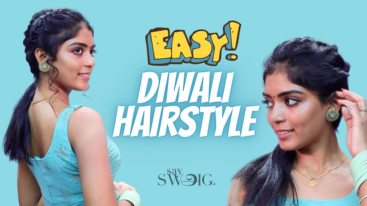 3 EASY EVERYDAY Ponytail Hairstyles for Medium to long Hair for DIWALI//  Indian Hairstyles - YouTube