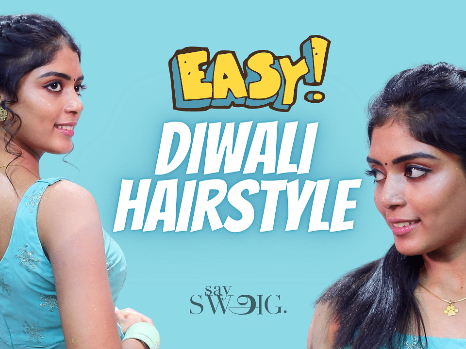 2 Quick & Easy Hairstyles For Diwali | Festive Hairstyle Tutorial | Say Swag