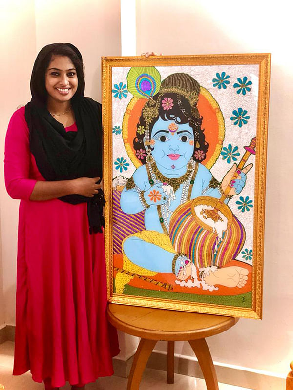 கண்ணன் ஓவியங்கள் வரையும் ஜெஸ்னா சலீம்!