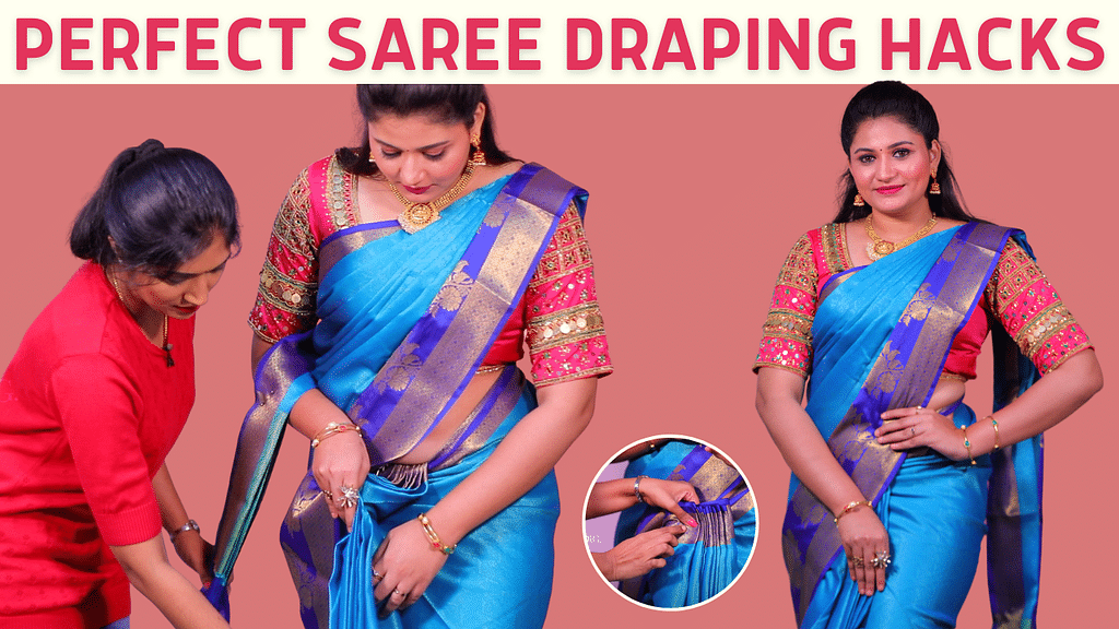 Learn how to drape a saree in simple steps. - Mirraw