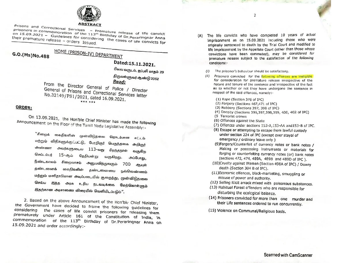 தமிழ்நாடு அரசின் அரசாணை