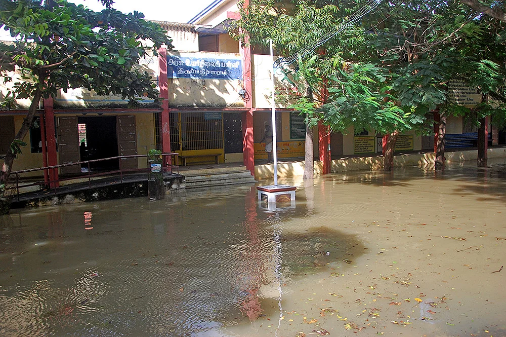 வெள்ளக்காடாய் கன்னியாகுமரி