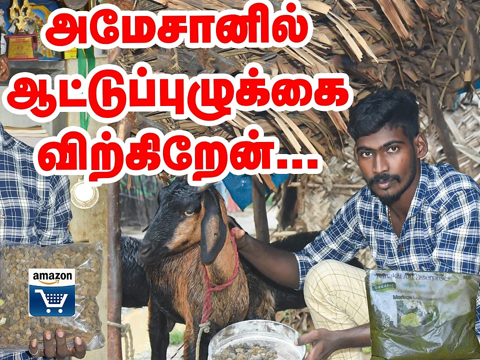 ``Amazon-ல் ஆட்டுப்புழுக்கை விற்பனை!" - ஆச்சர்யமூட்டும் அரியலூர் இளைஞர் | Pasumai Vikatan