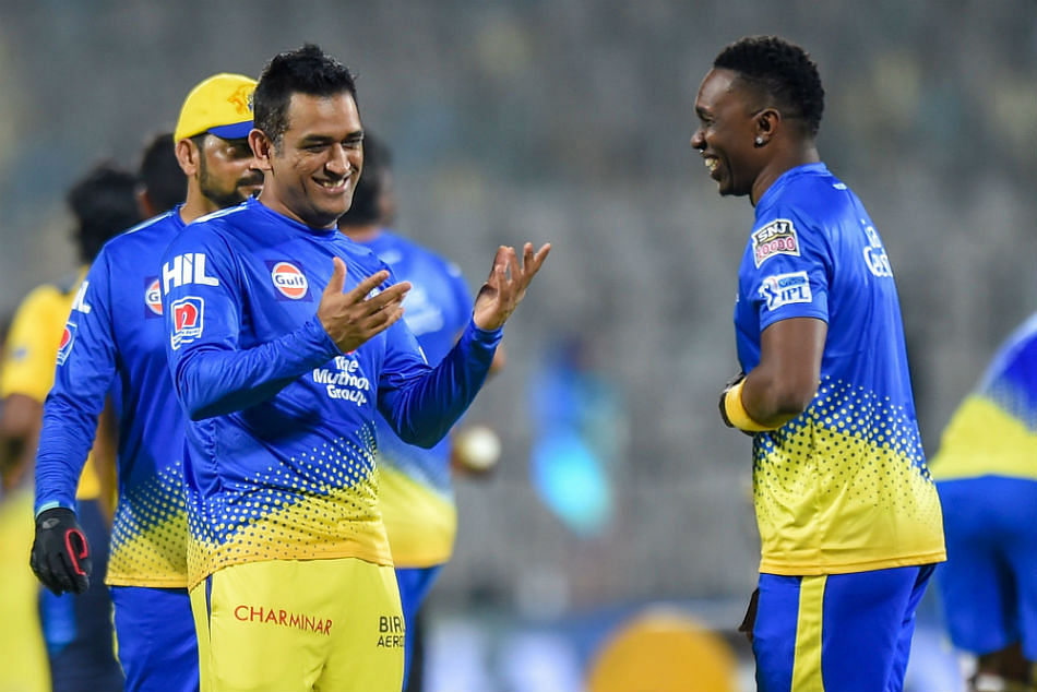 Dwayne Bravo and MS Dhoni