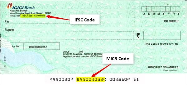 IFSC, MICR