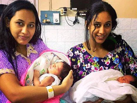 `ஒரே நாளில் திருமணம்; ஒரே நாளில் பிரசவம்!' - வியப்பை ஏற்படுத்திய கேரள இரட்டை சகோதரிகள்