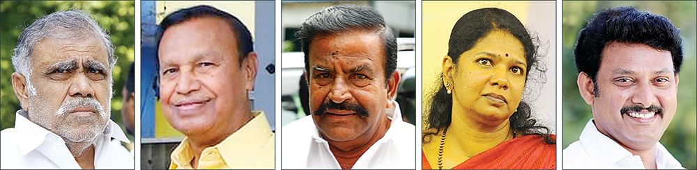 ஐ.பெரியசாமி, டி.ஆர்.பாலு, கே.என்.நேரு, கனிமொழி, அன்பில் மகேஷ்