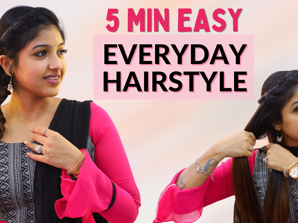 Simple & Cute Everyday Hairstyle Under 5 Mins | Casual Hairstyles | Say Swag