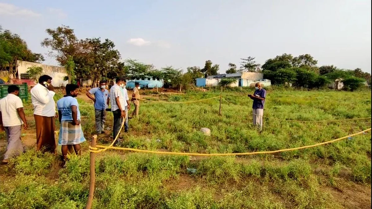 வெடிகுண்டு கண்டெடுக்கப்பட்ட பகுதி