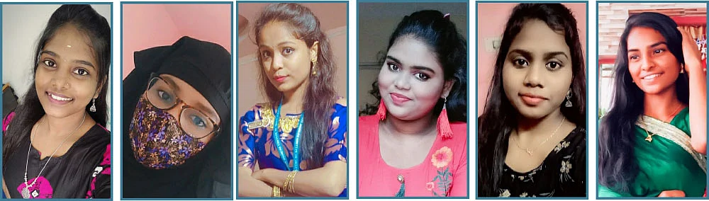 ஆ.சரண்யா, கௌ.நா. அப்ரீன், சிவபிரியா.ச, ர.ஆயிஷா பர்வின், வே.கலைமதி, த.திவ்யா