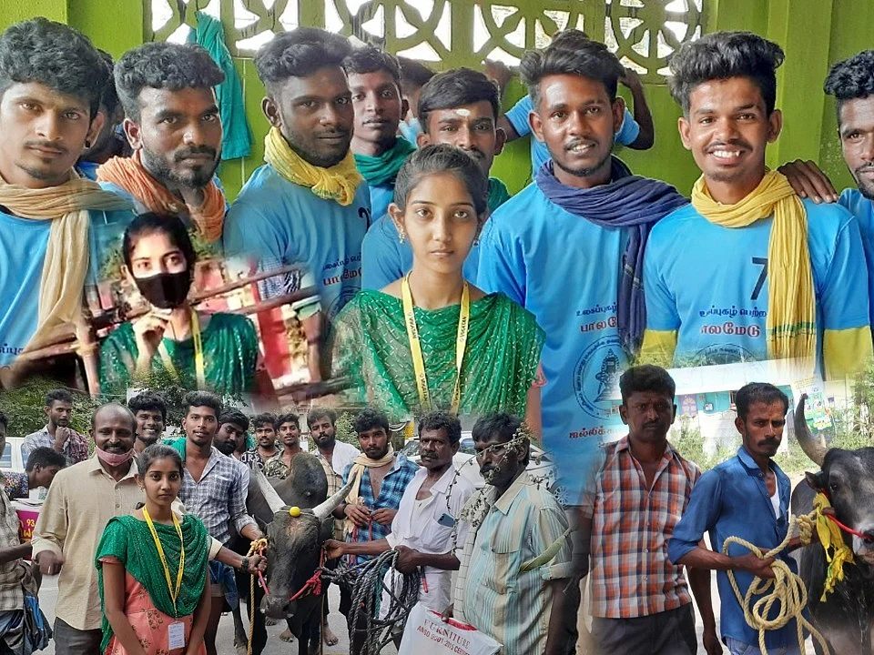 ஜல்லிக்கட்டு: `பாப்பா என்ன பண்ணீட்டு இருக்க?’ -அவனியாபுரம் டு அலங்காநல்லூர் கள அனுபவம் பகிரும் மாணவி