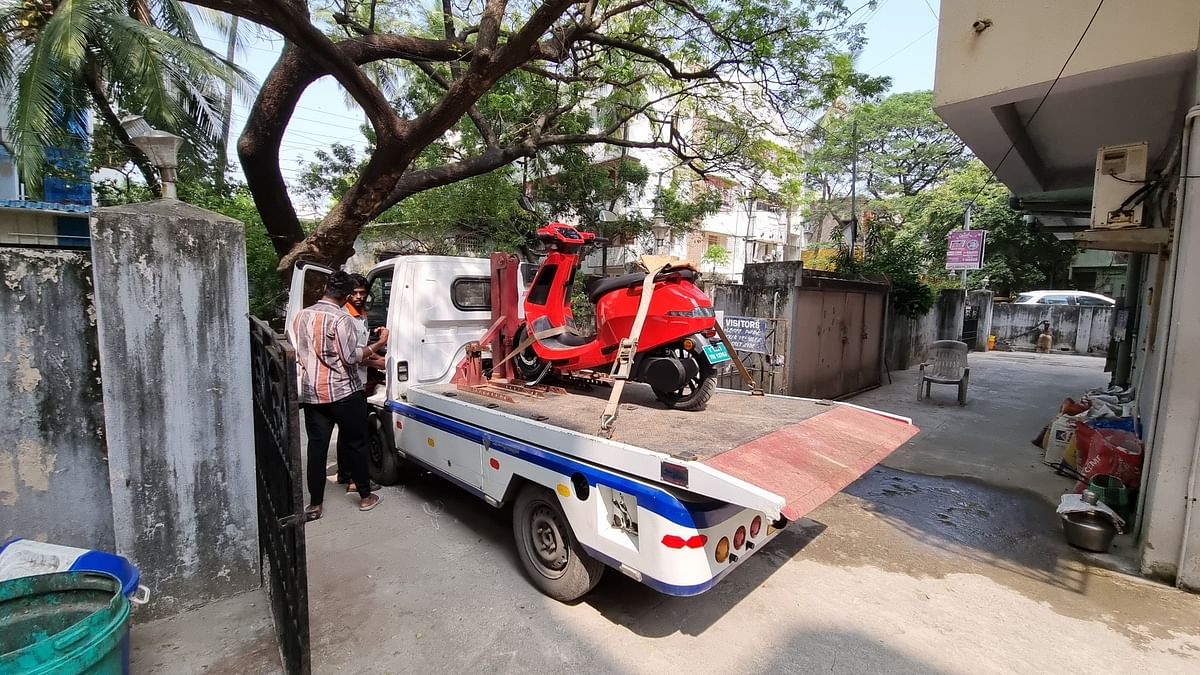 New Ola Scooter in recovery Van