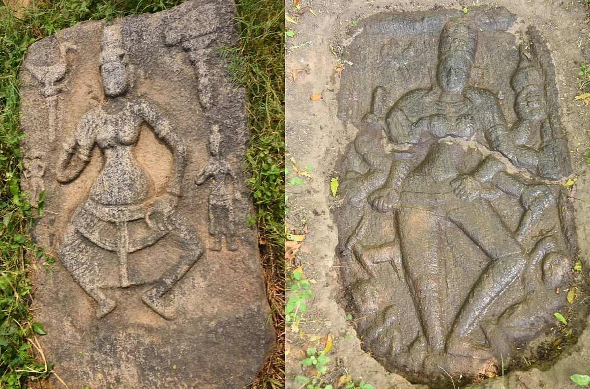 தவ்வை, கொற்றவை சிற்பங்கள்