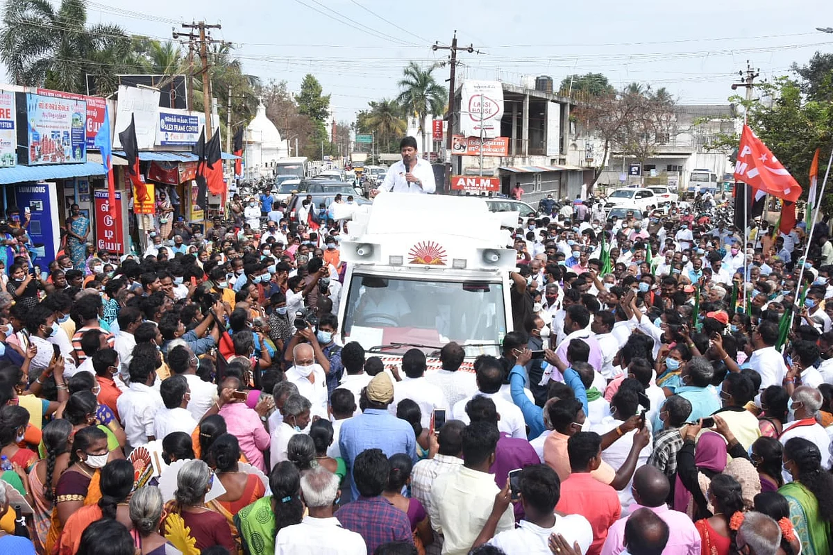 தஞ்சாவூர் மா நகராட்சி தேர்தல் உதயநிதி பிரச்சாரம்
