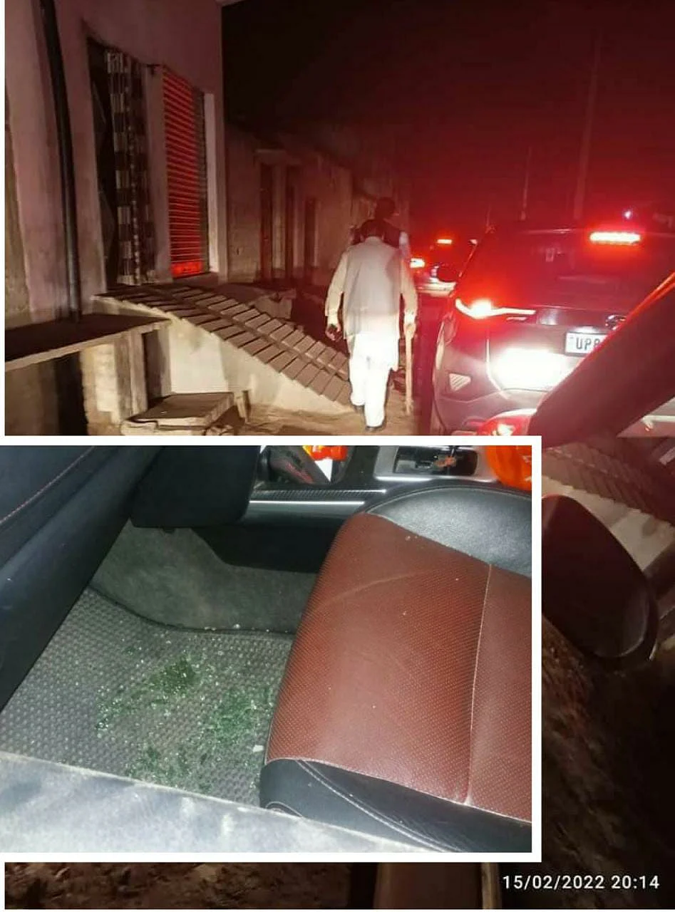 அமைச்சரைத் தாக்கியதாக கருதப்படுபவர்கள்