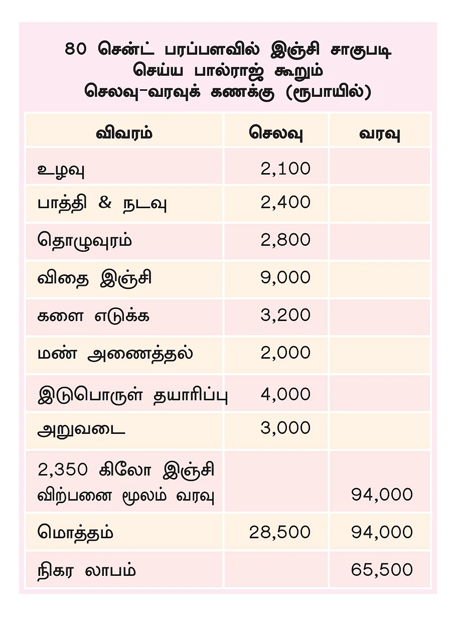 செலவு, வரவு கணக்கு