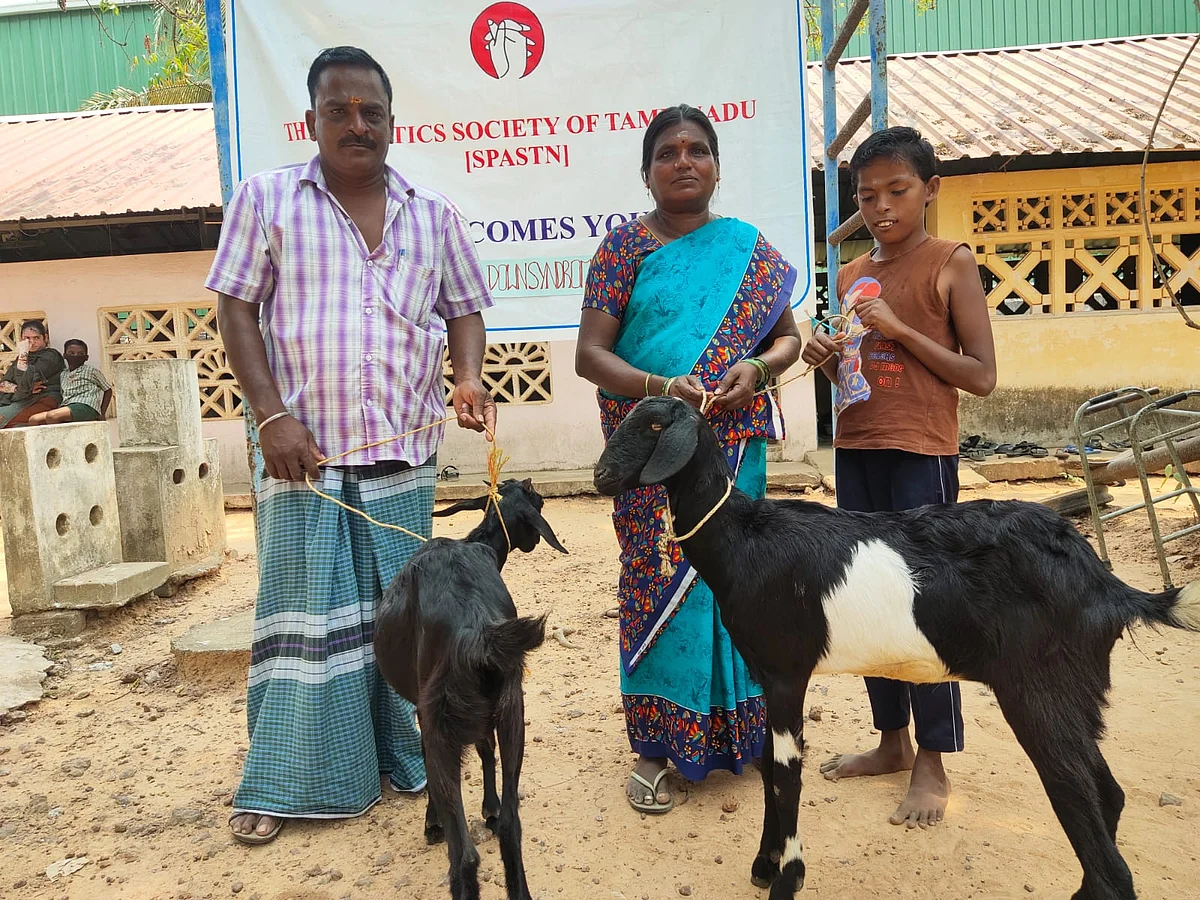 `சிறிய உதவி; ஆனால், பெரிய மாற்றம் நிச்சயம்!' - `ஸ்பாஸ்டிக் சொசைட்டி'யின் ஆடு வளர்ப்புத் திட்டம்