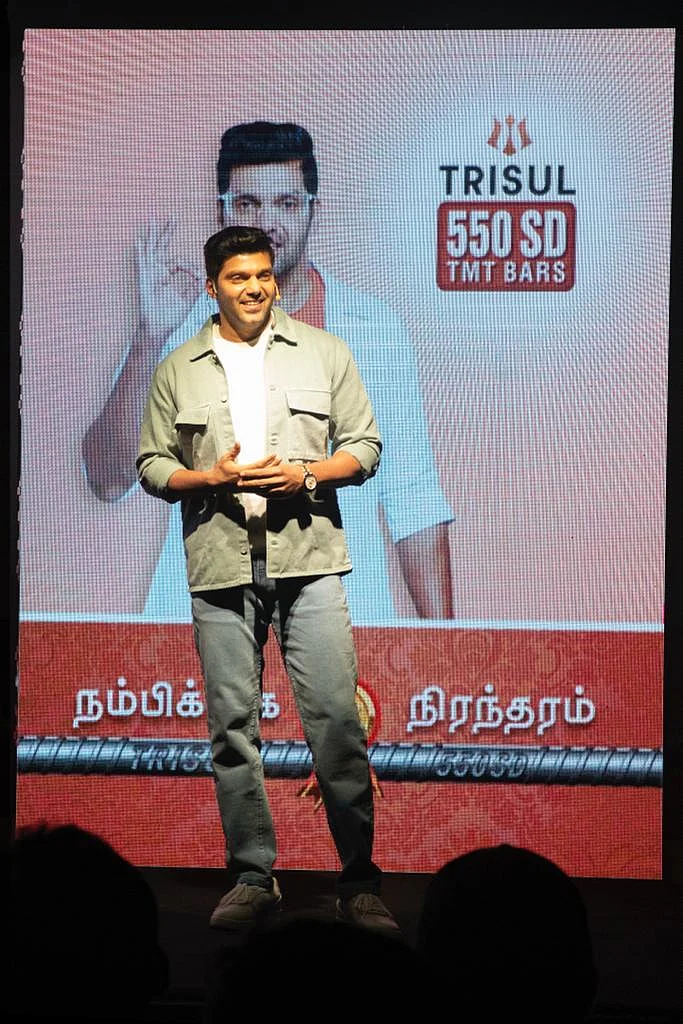 550 SD TMT கம்பியை அறிமுகப்படுத்தினார் நடிகர் ஆர்யா!