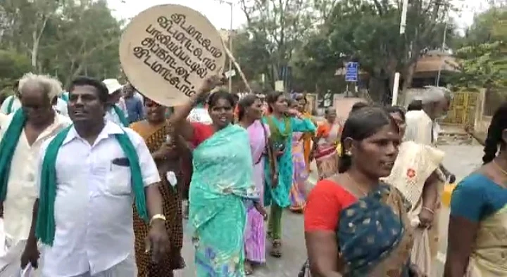 மலை சுற்றும் போராட்டம் - பாலியப்பட்டு மக்கள்