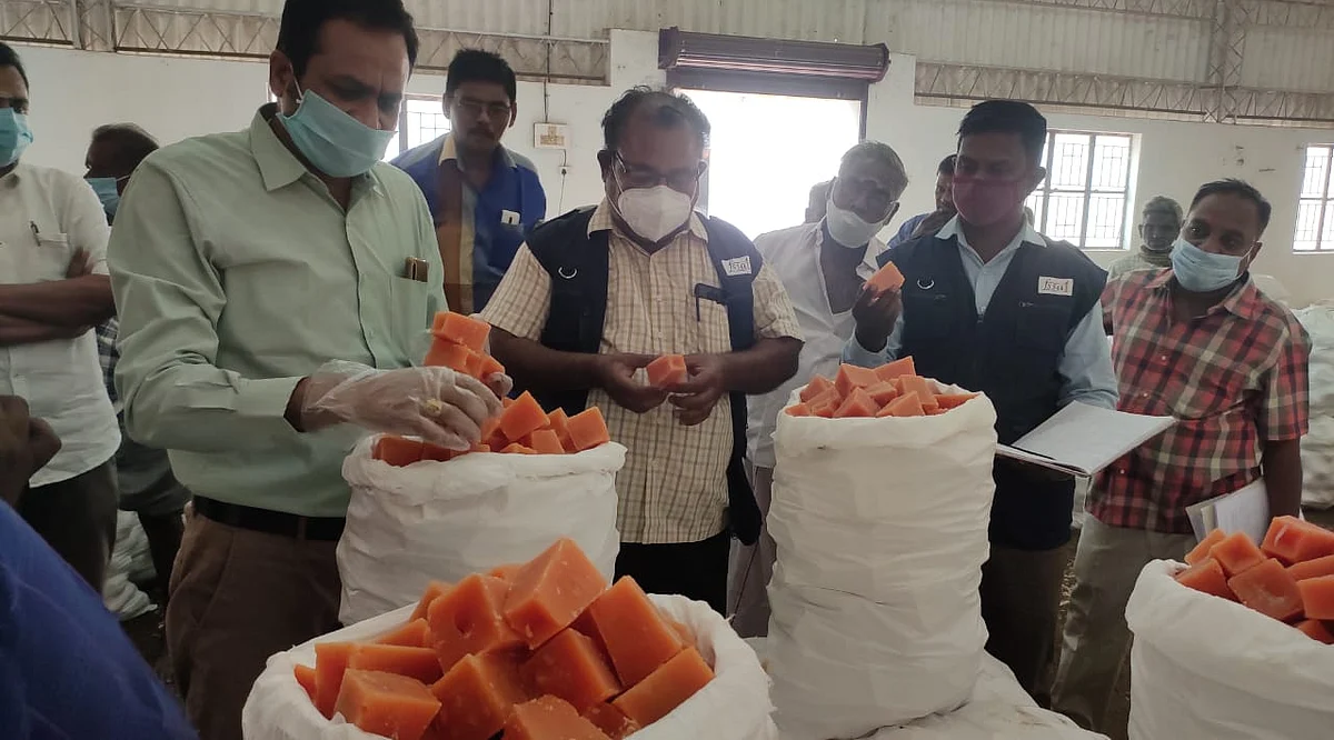 ஆய்வுசெய்யும் அதிகாரிகள்