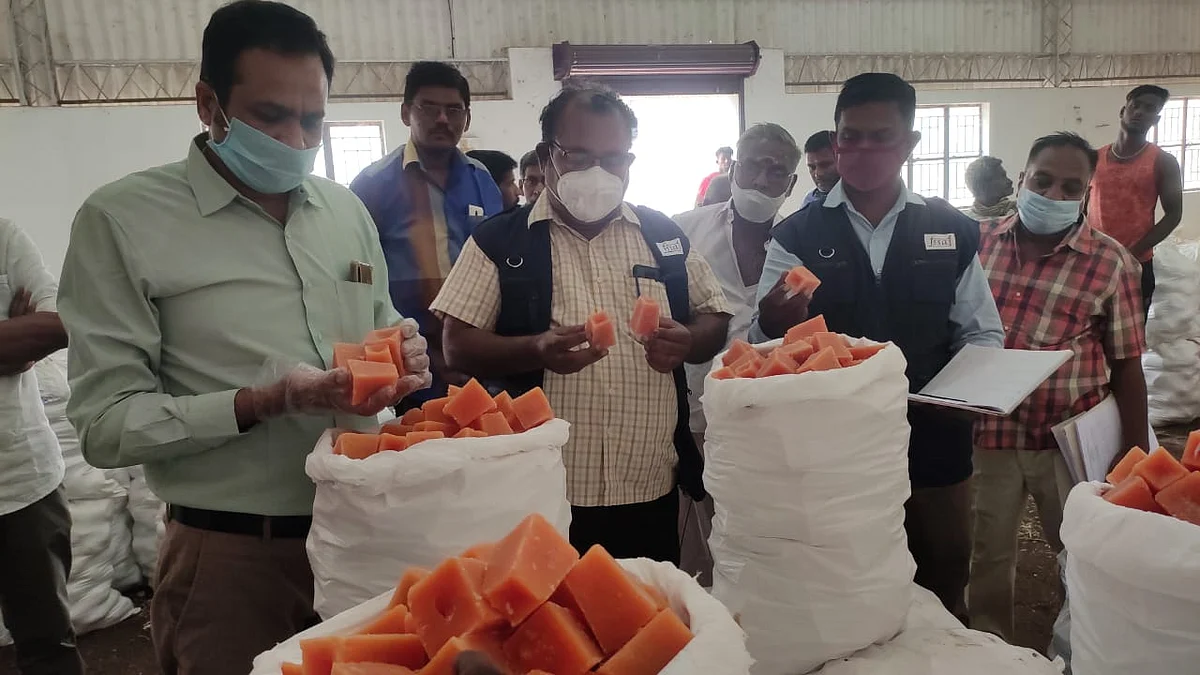 ஆய்வுசெய்யும் அதிகாரிகள்