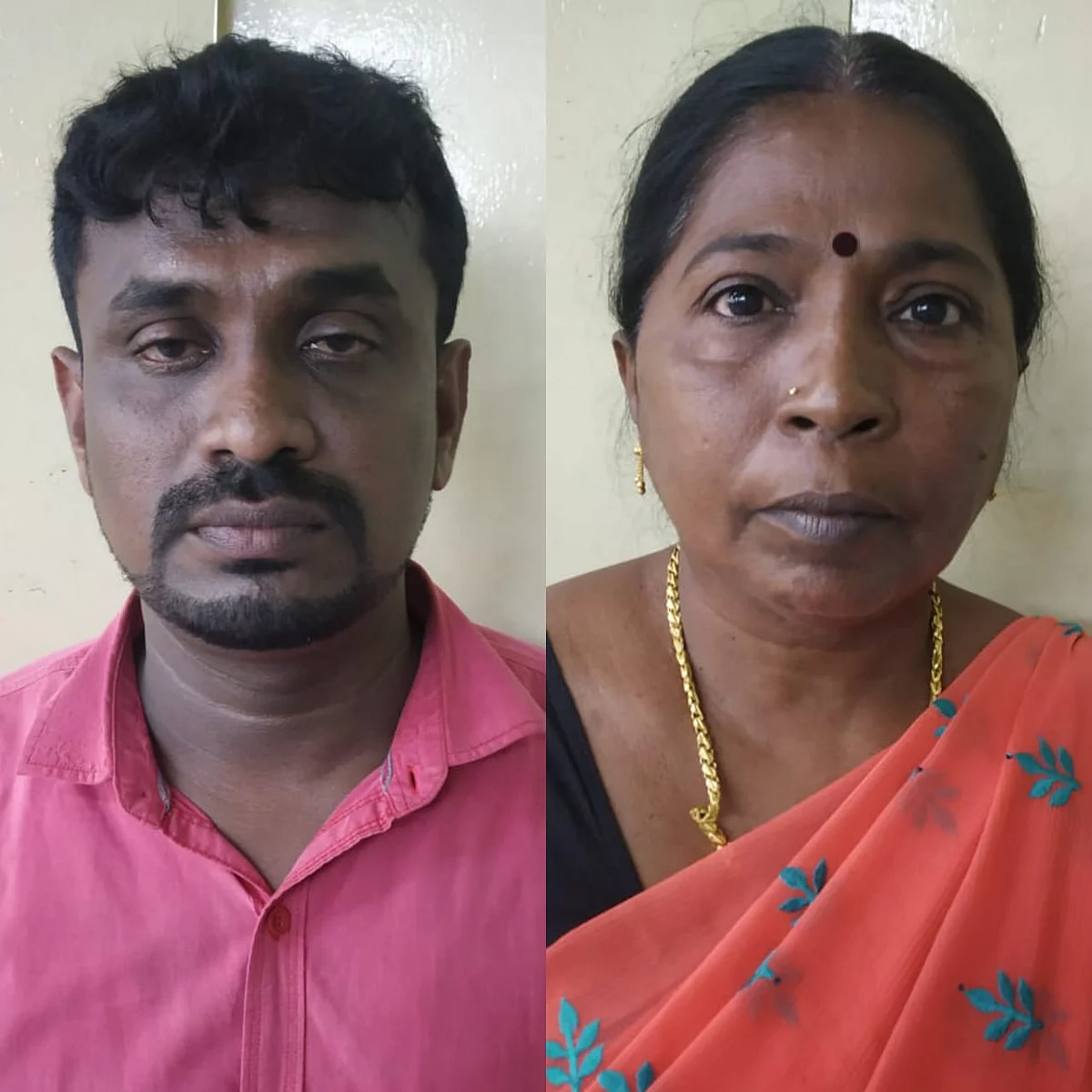 கைது செய்யப்பட்ட ராஜ் - ஜெயலெட்சுமி