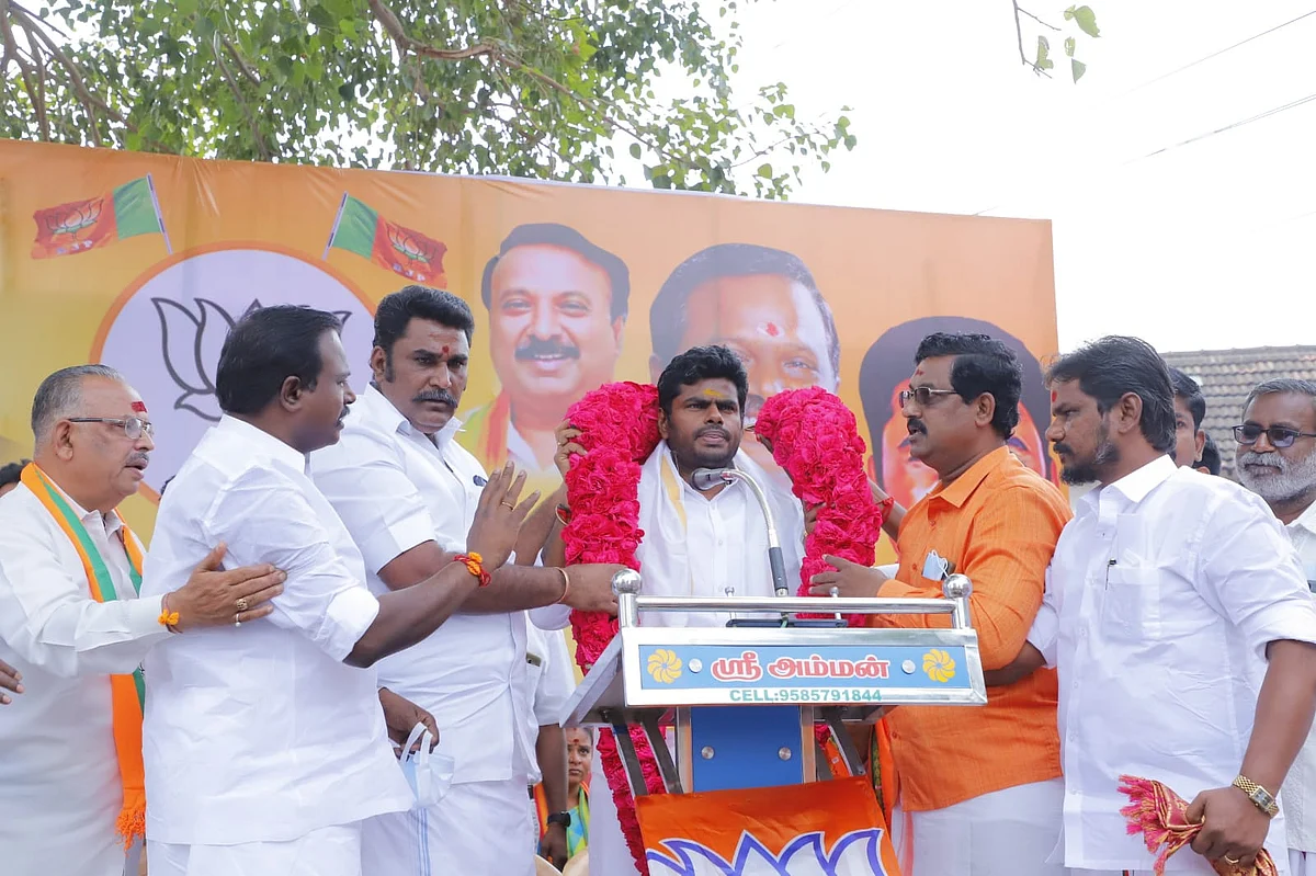 தேர்தல் நேரத்தில் தஞ்சாவூரில் பிரசாரம் செய்த அண்ணாமலை