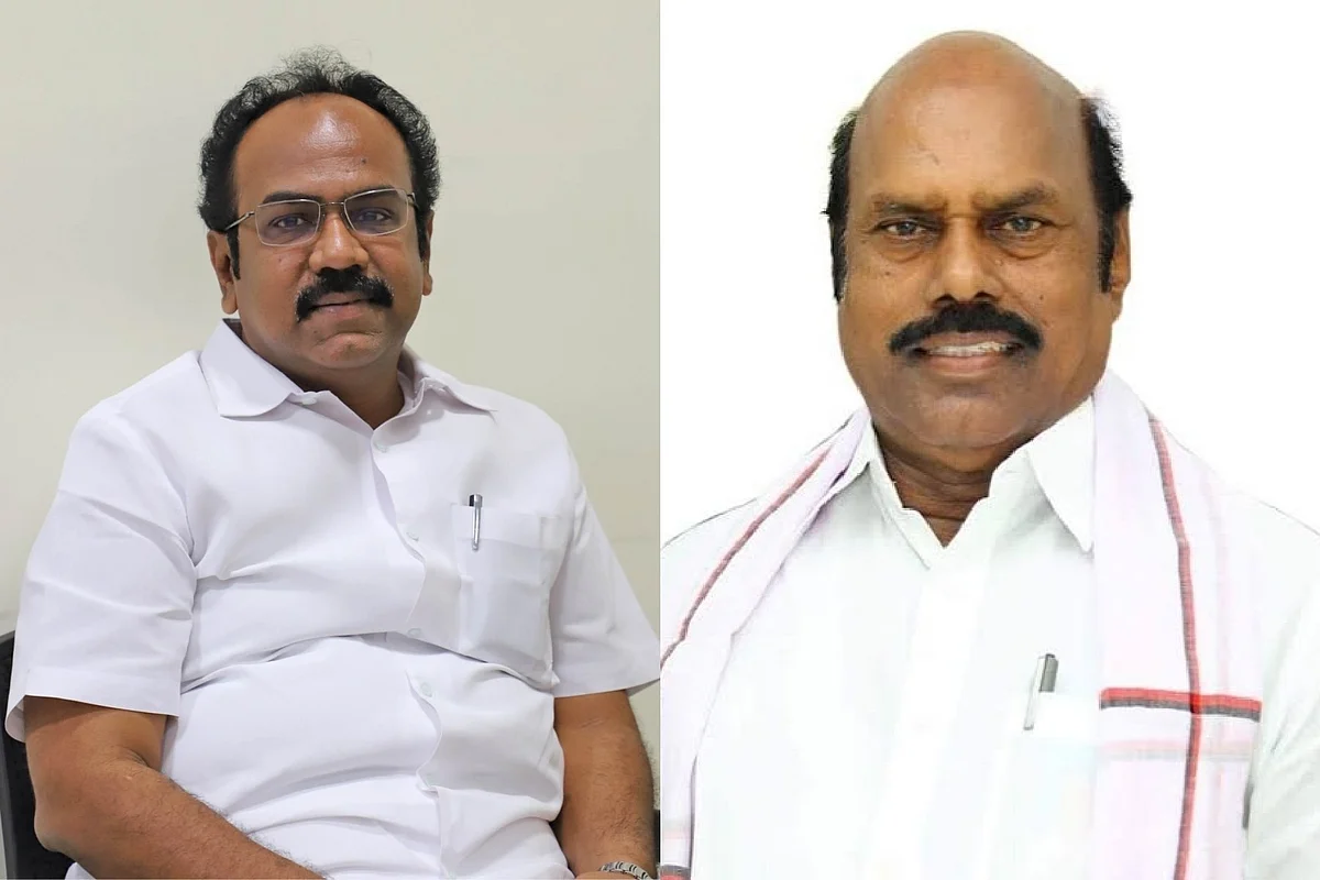 அமைச்சர்கள் தங்கம் தென்னரசு - எ.வ.வேலு