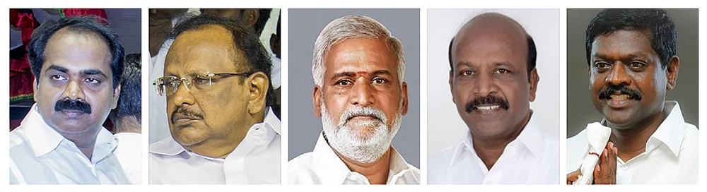 மெய்யநாதன், ரகுபதி, சேகர் பாபு, மா.சுப்பிரமணியன், சிவபத்மநாபன்