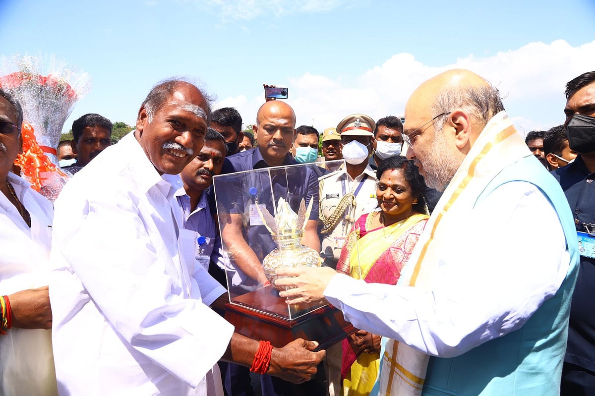 புதுச்சேரியில் உள்துறை அமைச்சர் அமித் ஷா! - கூட்டணிக்கு இழுத்தடிக்கும் முதல்வர் ரங்கசாமியுடன் ஆலோசனை