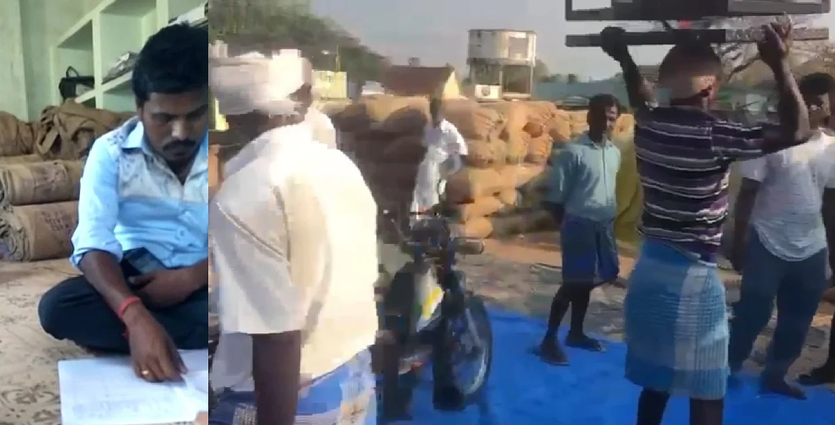 பணி நீக்கம் செய்யப்பட்ட துரைமுருகன், வளத்தி நேரடி நெல் கொள்முதல் நிலையம்