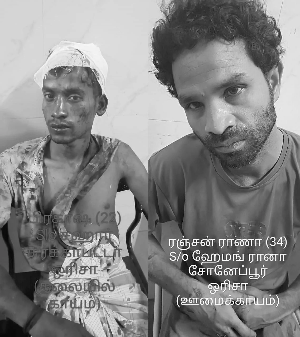 கைதுசெய்யப்பட்ட வடமாநில இளைஞர்கள்