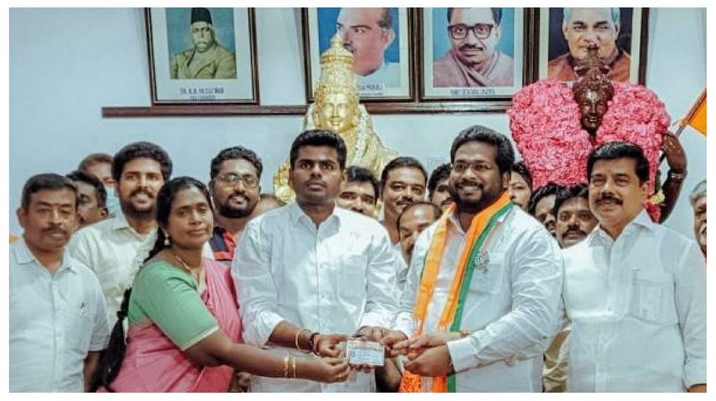 பாஜக-வில் இணைந்த திருச்சி சிவா மகன் சூர்யா சிவா