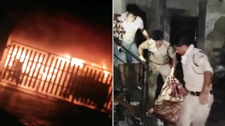 ம.பி: காதலை ஏற்கமறுத்த இளம்பெண்; கோபத்தில் கட்டடத்துக்கு தீ வைத்த வாலிபர் - உடல் கருகி 7 பேர் பலி!