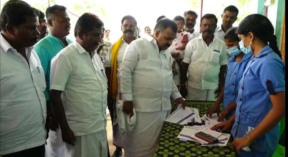 மருத்துவ முகாமில் மாணிக்கம் தாக்கூா் எம்.பி.