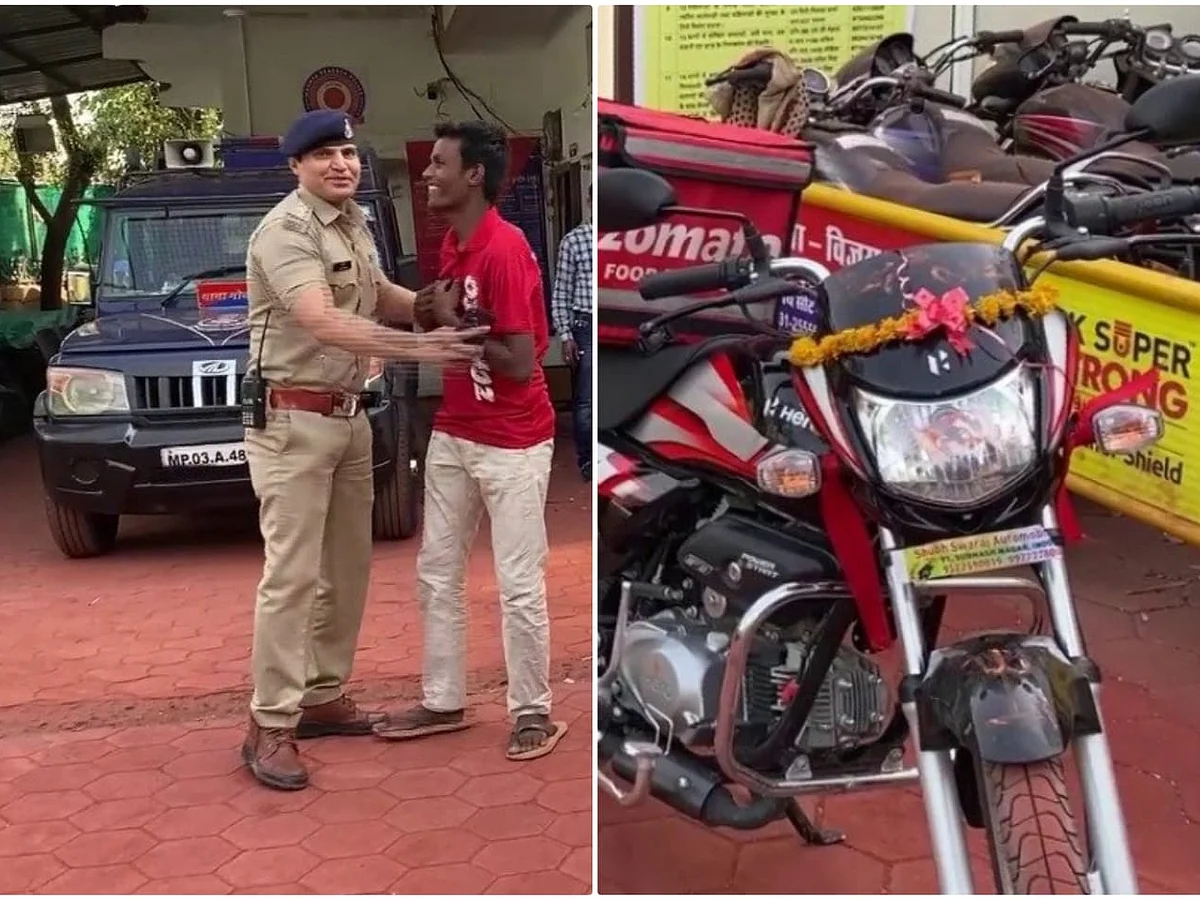Madhya Pradesh: சைக்கிளில் உணவு டெலிவரி செய்த இளைஞர்; காவலர்கள் செய்த உதவி; நெகிழ்ச்சி சம்பவம்!