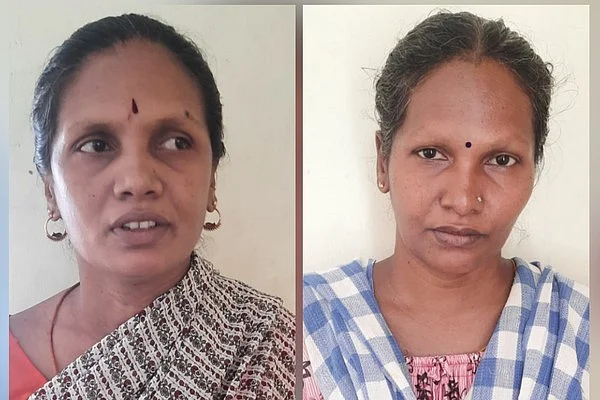 கைதுசெய்யப்பட்ட மேரி, மாரியம்மாள்