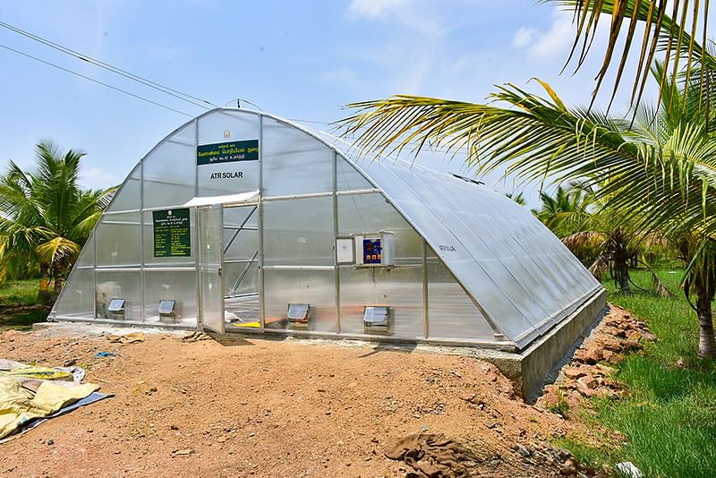 சுரிய ஒளி உலர்த்தியின்
வெளிப்புற தோற்றம்