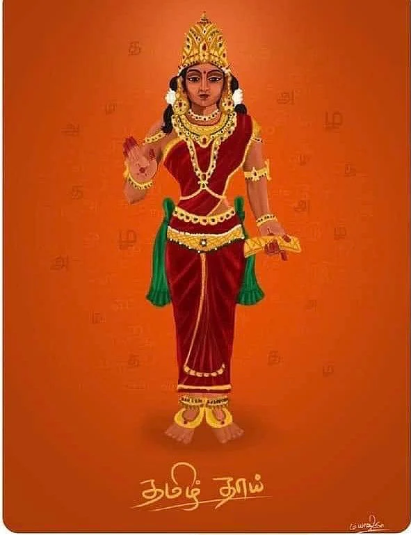 அண்ணாமலை பகிர்ந்த தமிழ்த்தாய் ஓவியம்