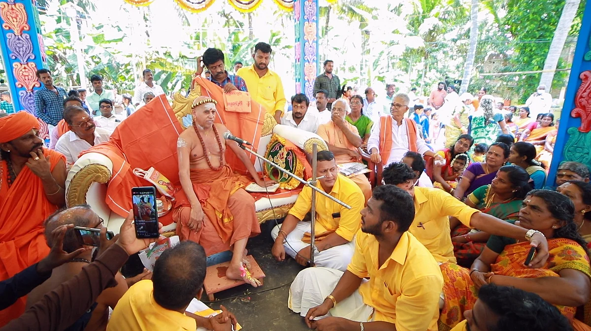 பாலப்பள்ளம் கோயில் நிகழ்ச்சியில் பேசும் மதுரை ஆதீனம்