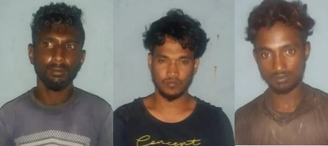 கைது செய்யப்பட்ட மூன்று பேர்