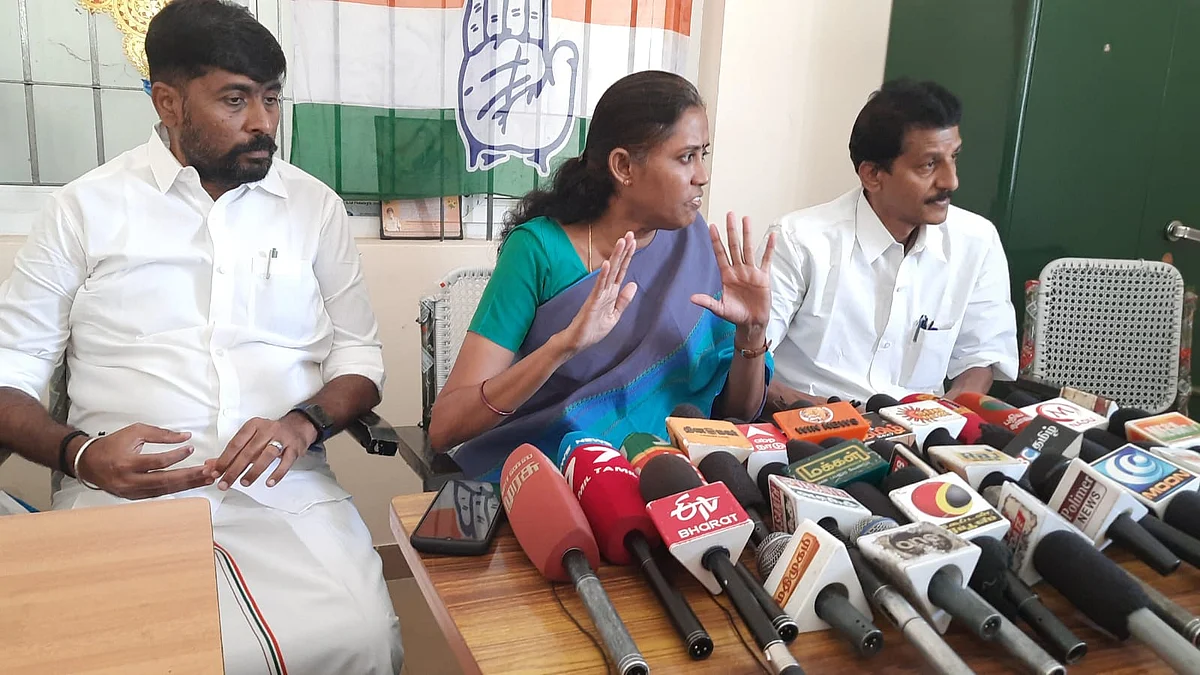 பேட்டியளிக்கும் ஜோதிமணி
