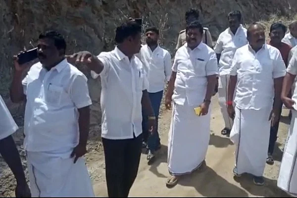 கல்குவாரி விபத்து குறித்து நேரில் ஆய்வு