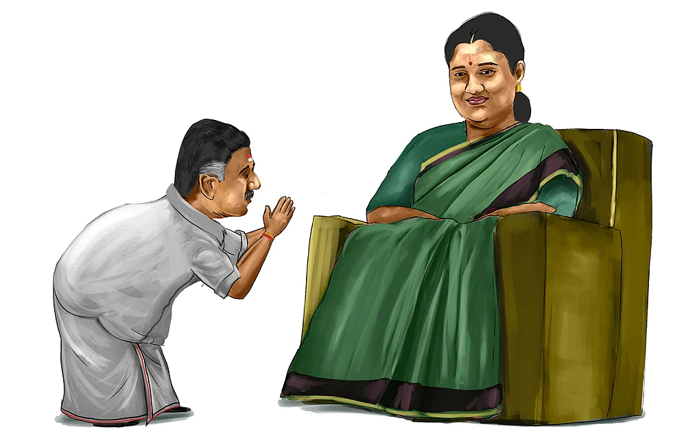 கற்பனை பகுதி: உங்களையே கட்சித் தலைவர் ஆக்கிடுறேன்! - பன்னீருக்கு உத்தரவாதம் கொடுத்த சசி...